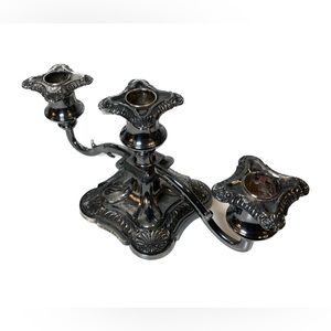 Candelabra with 3 Arms, Silver Plate, Heavy and Good Quality